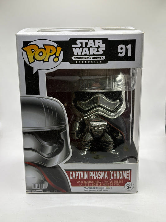 Funko POP! Star Wars Smugglers Bounty #91 Captain Phasma Chrome FRENLY BRICKS - Open 7 Days