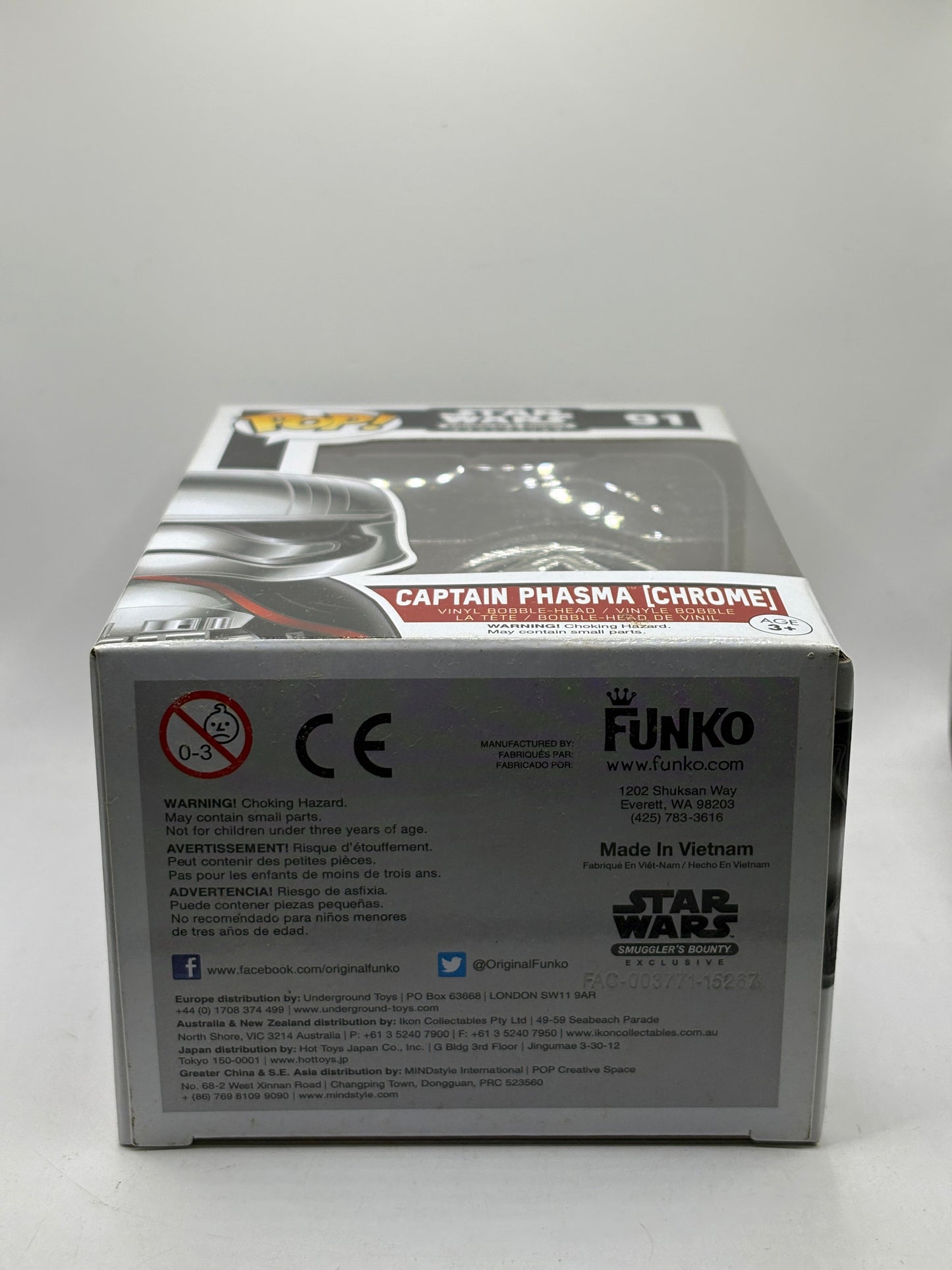 Funko POP! Star Wars Smugglers Bounty #91 Captain Phasma Chrome FRENLY BRICKS - Open 7 Days