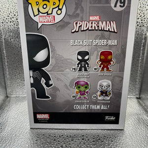 Funko POP Marvel - Black Suit Spider-Man (Glow in the Dark) #79 FRENLY BRICKS - Open 7 Days