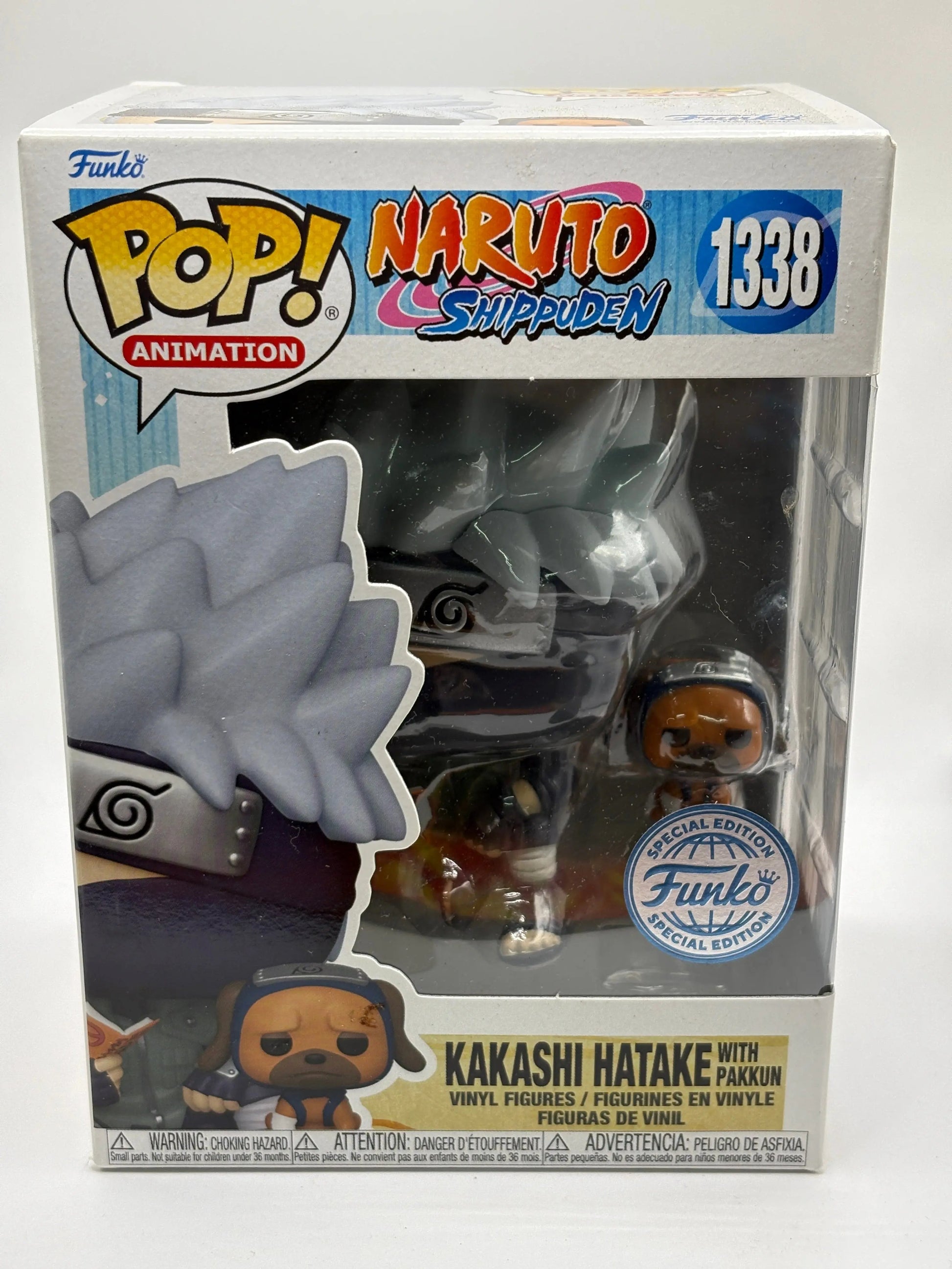 Funko POP! Naruto Shippuden #1338 Kakashi Hatake with Pakkun SE FRENLY BRICKS - Open 7 Days