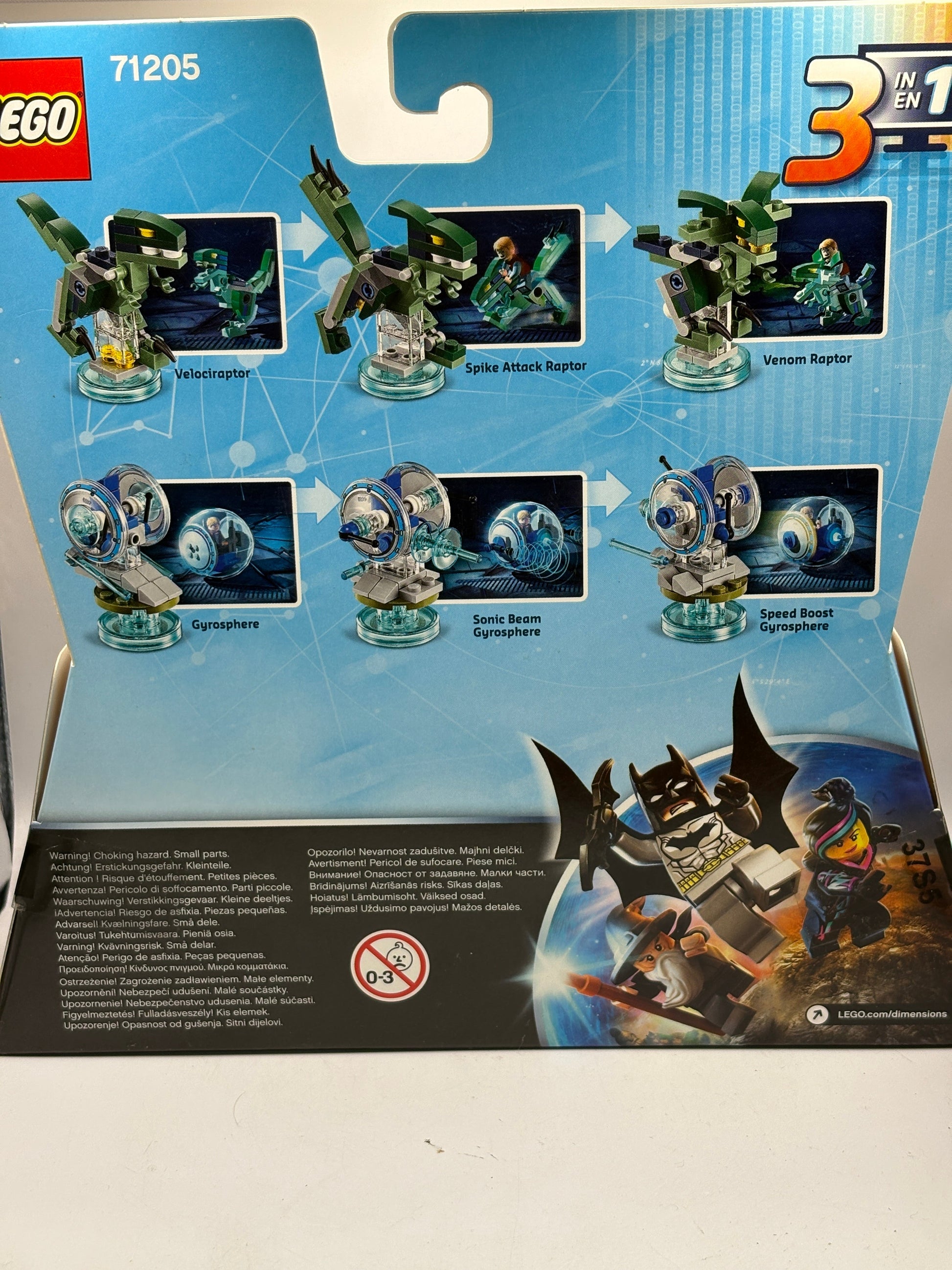Lego Dimensions Jurassic World  71205 New Sealed Team Pack Velociraptor FRENLY BRICKS - Open 7 Days