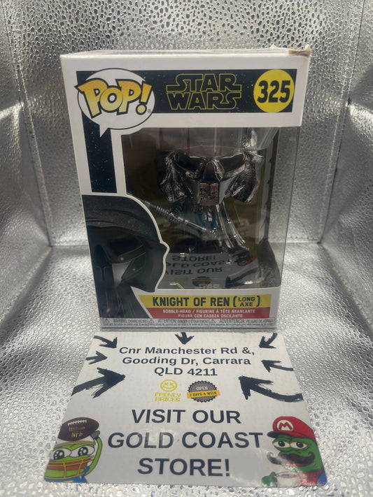 Star Wars Funko Pop - Knight of Ren (Long Axe) - Rise of Skywalker - No. 325 FRENLY BRICKS - Open 7 Days