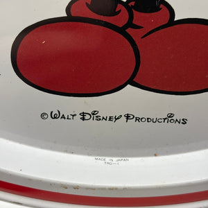 1986 Disney Tokyo Disneyland Metal Tin Plate Mickey Mouse RARE FRENLY BRICKS - Open 7 Days