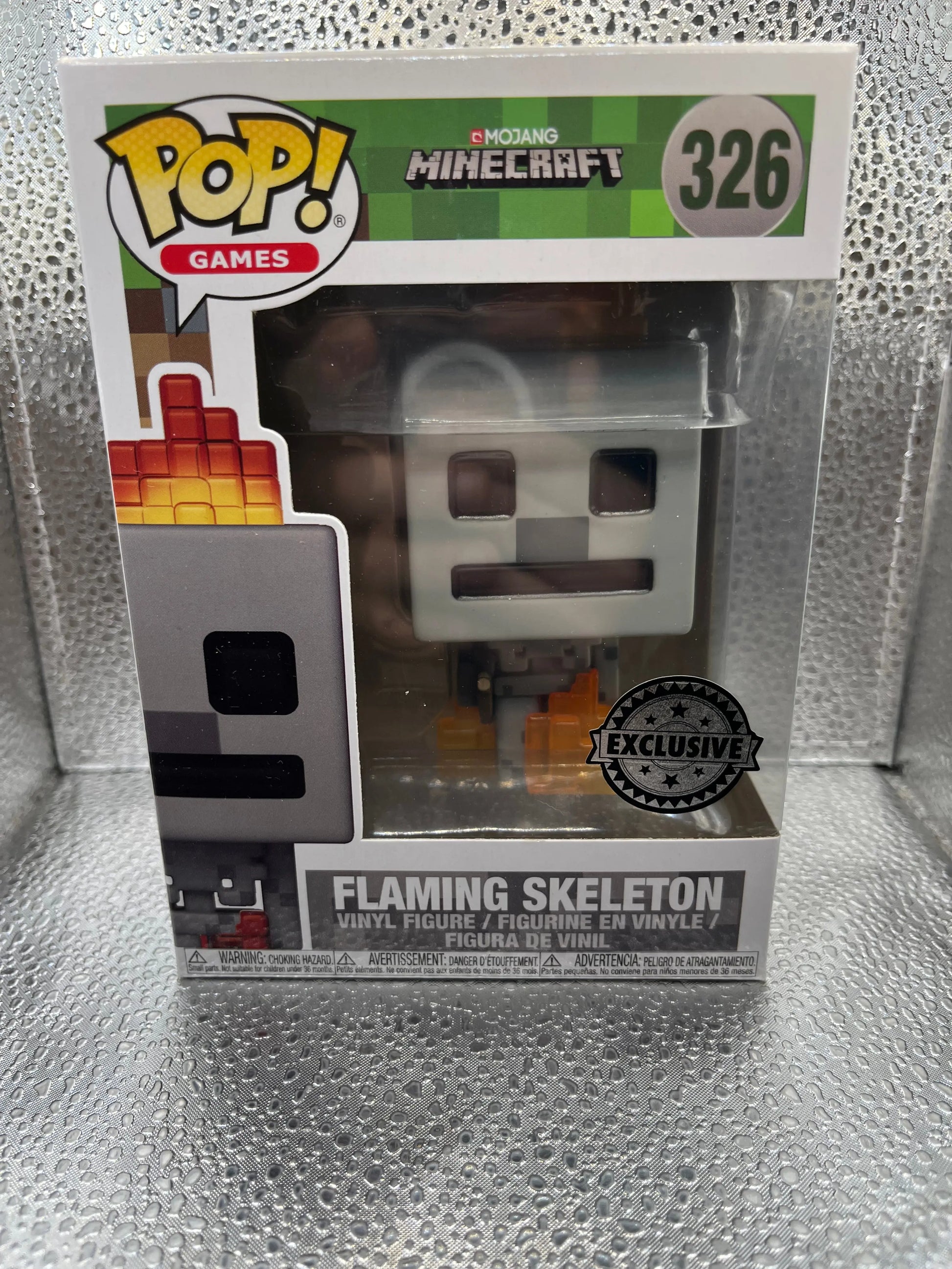 Funko POP Games - Minecraft - Flaming Skeleton #326 FRENLY BRICKS - Open 7 Days