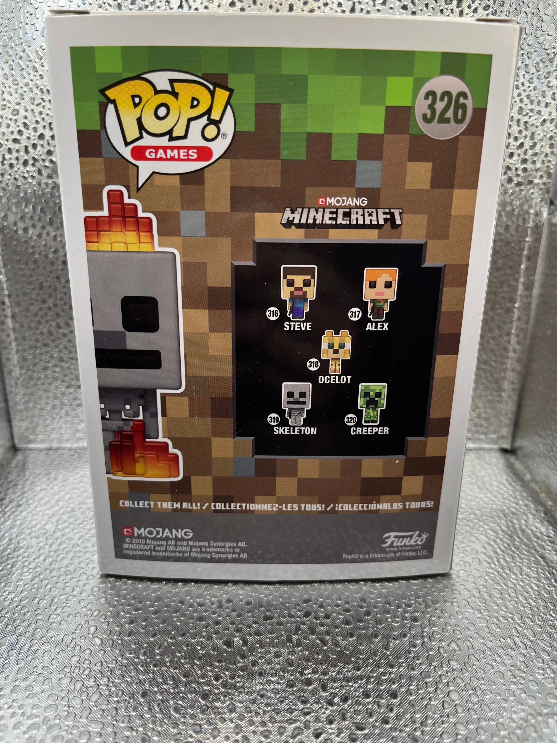 Funko POP Games - Minecraft - Flaming Skeleton #326 FRENLY BRICKS - Open 7 Days