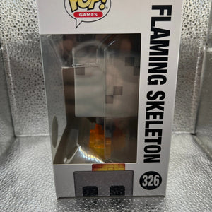 Funko POP Games - Minecraft - Flaming Skeleton #326 FRENLY BRICKS - Open 7 Days