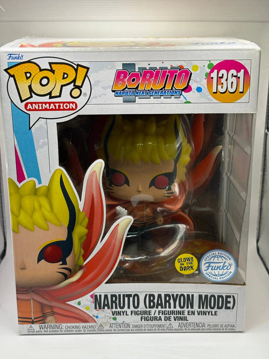 Funko POP! Animation Boruto #1361 Naruto Baryon Mode Glow SE FRENLY BRICKS - Open 7 Days