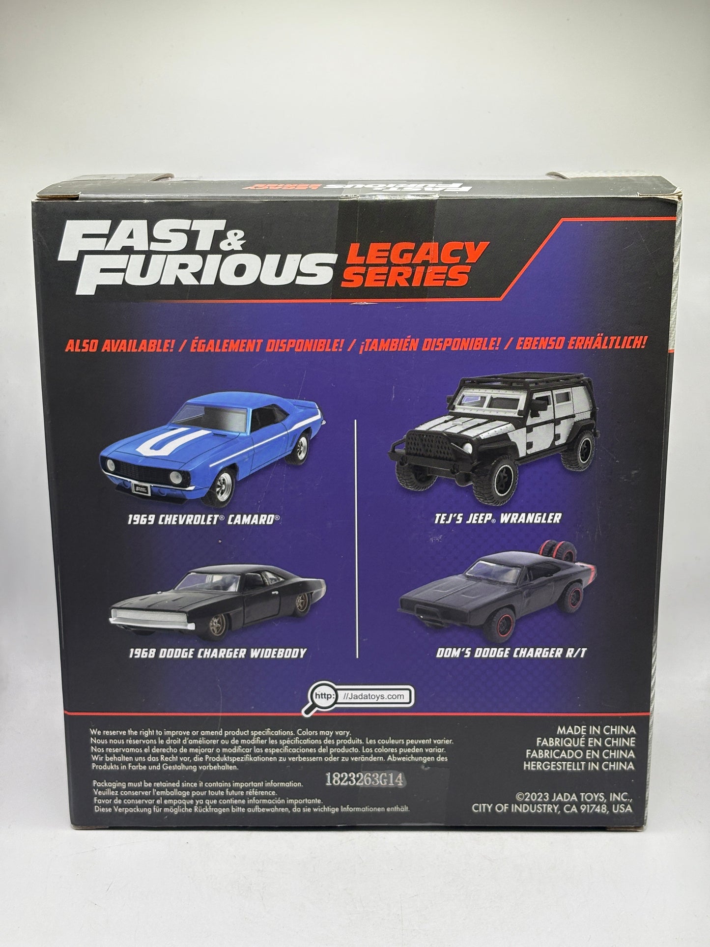 Jada Toys 1/43 Fast & Furious Legacy Series Diecast Set 1969 Camaro 1968 Charger FRENLY BRICKS - Open 7 Days