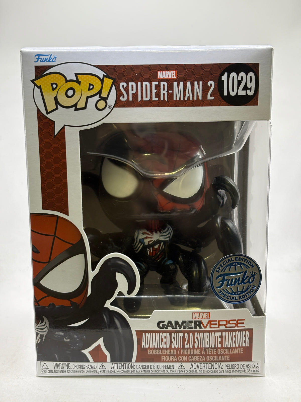 Funko POP! Marvel Spider-Man 2 #1029 Advanced Suit 2.0 Symbiote Takeover SE image 1