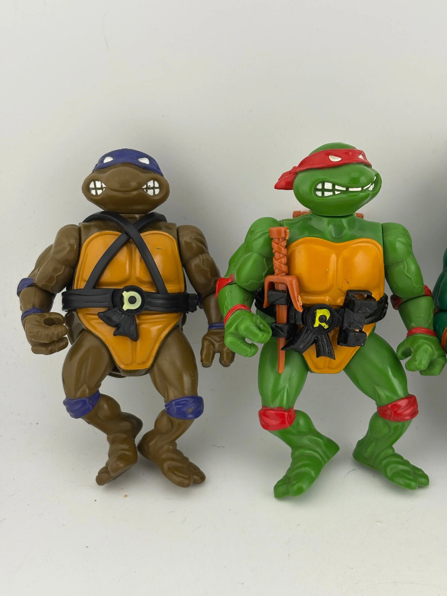 Vintage 1988 TMNT Teenage Mutant Ninja Turtles Playmates x4 Lot Leo, Raph, Don, Mikey FRENLY BRICKS - Open 7 Days
