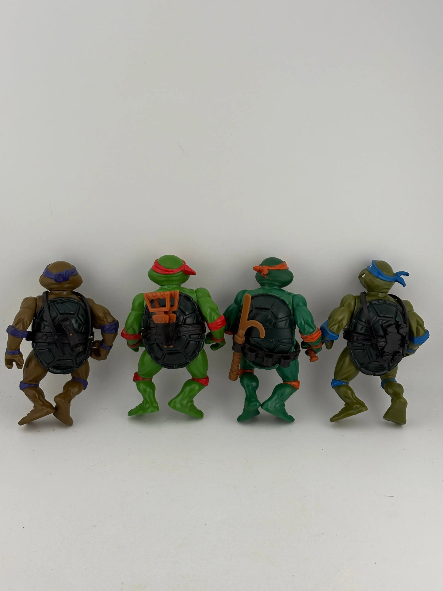 Vintage 1988 TMNT Teenage Mutant Ninja Turtles Playmates x4 Lot Leo, Raph, Don, Mikey FRENLY BRICKS - Open 7 Days