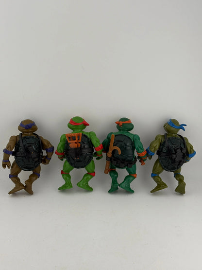 Vintage 1988 TMNT Teenage Mutant Ninja Turtles Playmates x4 Lot Leo, Raph, Don, Mikey FRENLY BRICKS - Open 7 Days