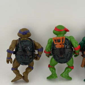 Vintage 1988 TMNT Teenage Mutant Ninja Turtles Playmates x4 Lot Leo, Raph, Don, Mikey FRENLY BRICKS - Open 7 Days