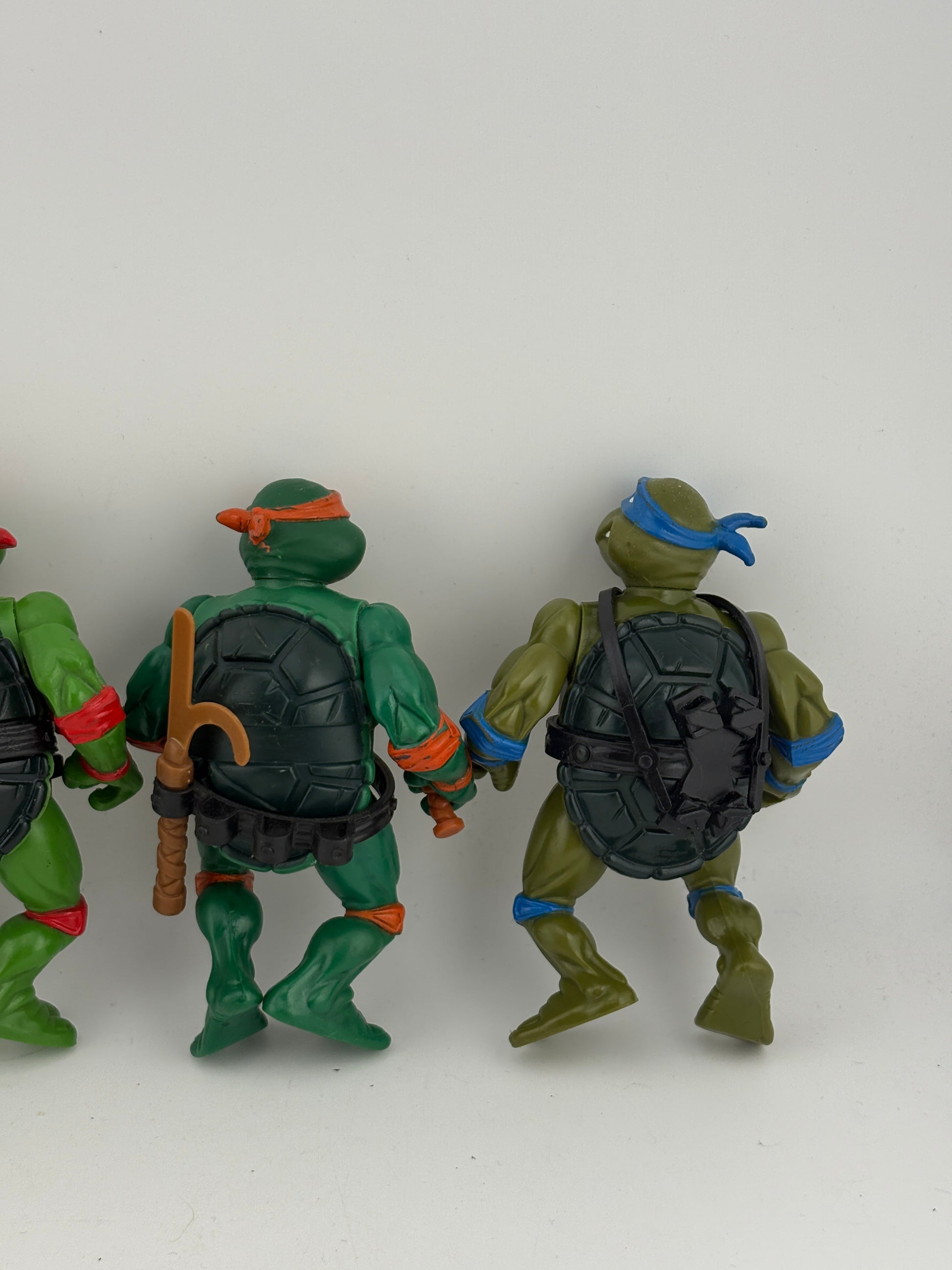 Vintage 1988 TMNT Teenage Mutant Ninja Turtles Playmates x4 Lot Leo, Raph, Don, Mikey FRENLY BRICKS - Open 7 Days