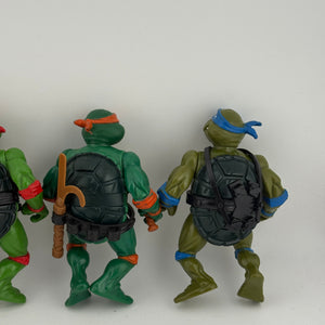 Vintage 1988 TMNT Teenage Mutant Ninja Turtles Playmates x4 Lot Leo, Raph, Don, Mikey FRENLY BRICKS - Open 7 Days