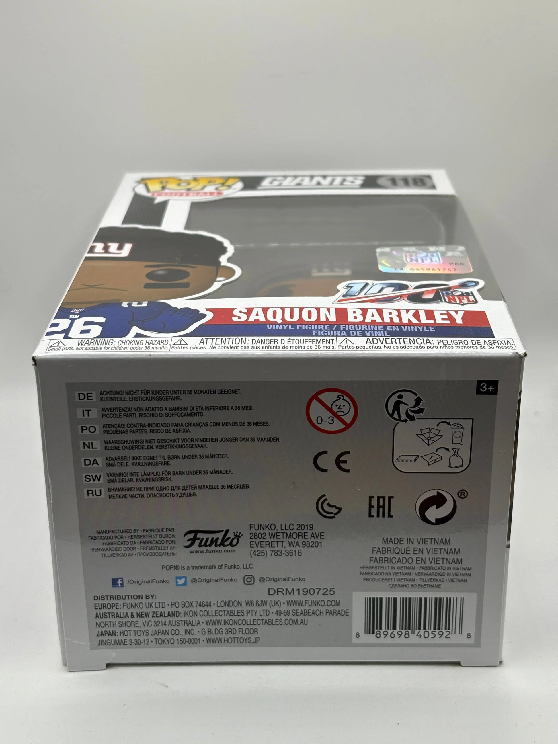 Funko POP! Football Giants #118 Saquon Barkley FRENLY BRICKS - Open 7 Days