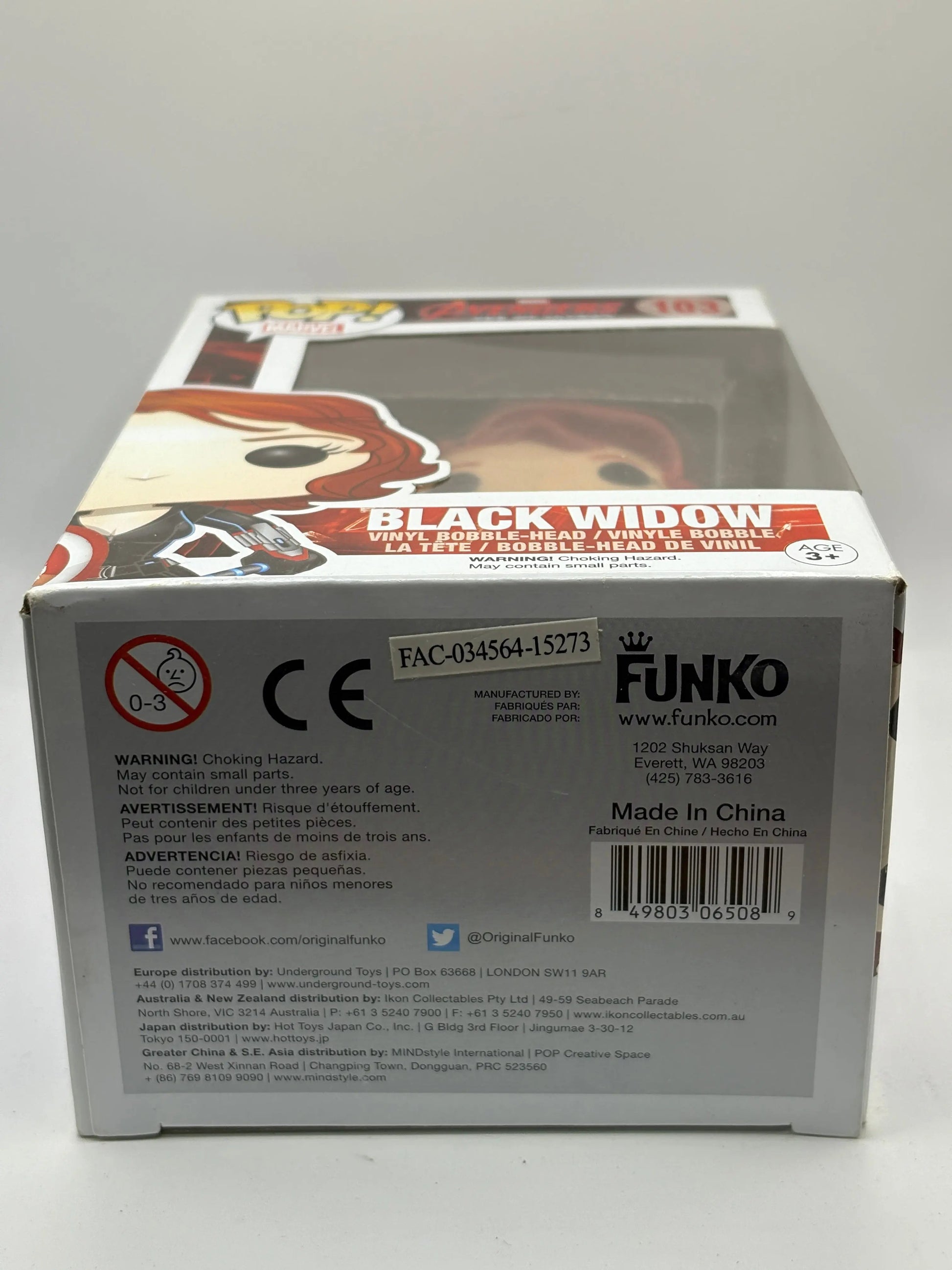 Funko POP! Marvel Avengers #103 Black Widow FRENLY BRICKS - Open 7 Days