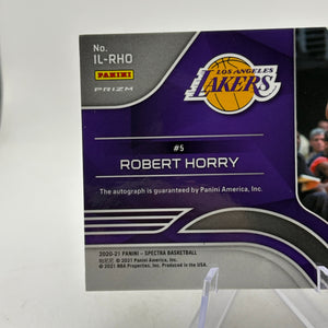 ROBERT HORRY AUTO /35 2020-2021 PANINI SPECTRA BASKETBALL Lakers