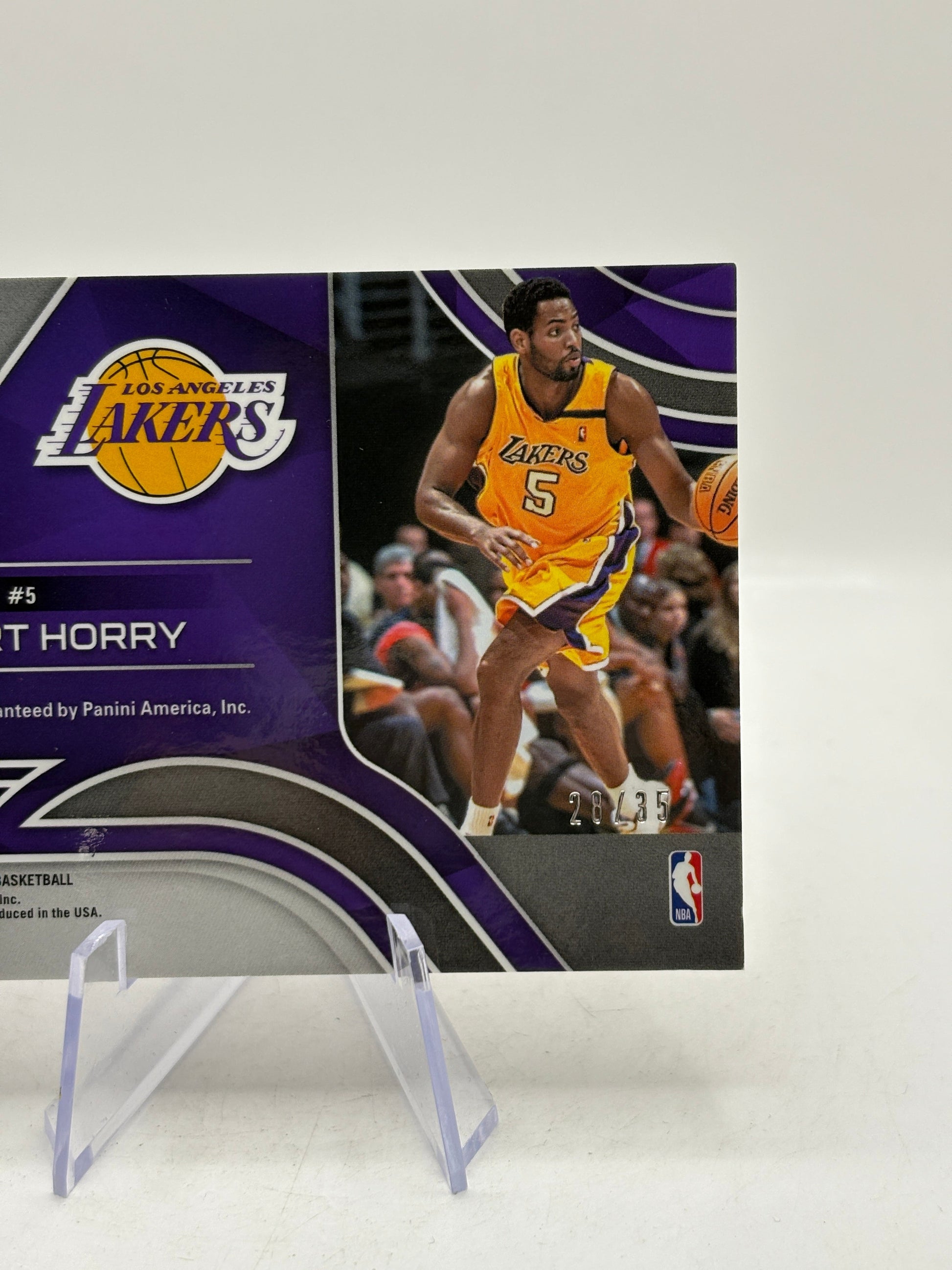 ROBERT HORRY AUTO /35 2020-2021 PANINI SPECTRA BASKETBALL Lakers