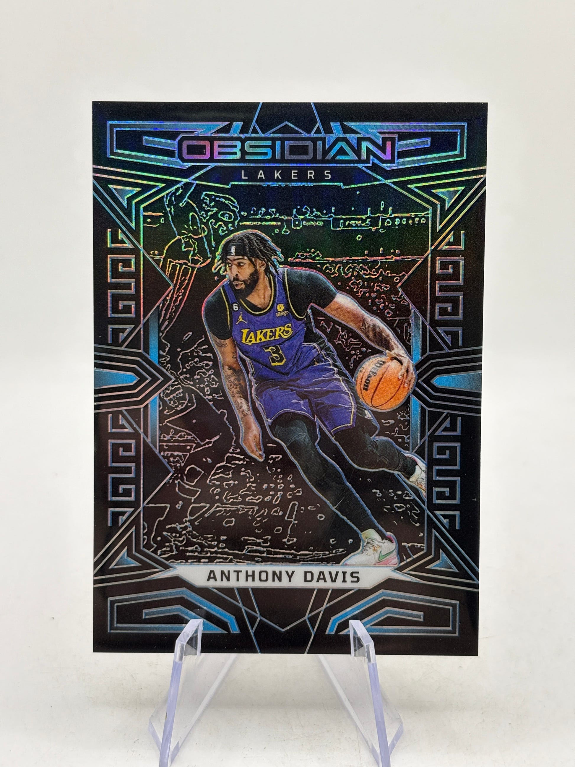 2022-23 Panini Obsidian Electric Etch Blue /30 Anthony Davis #23, photo 5 image 5