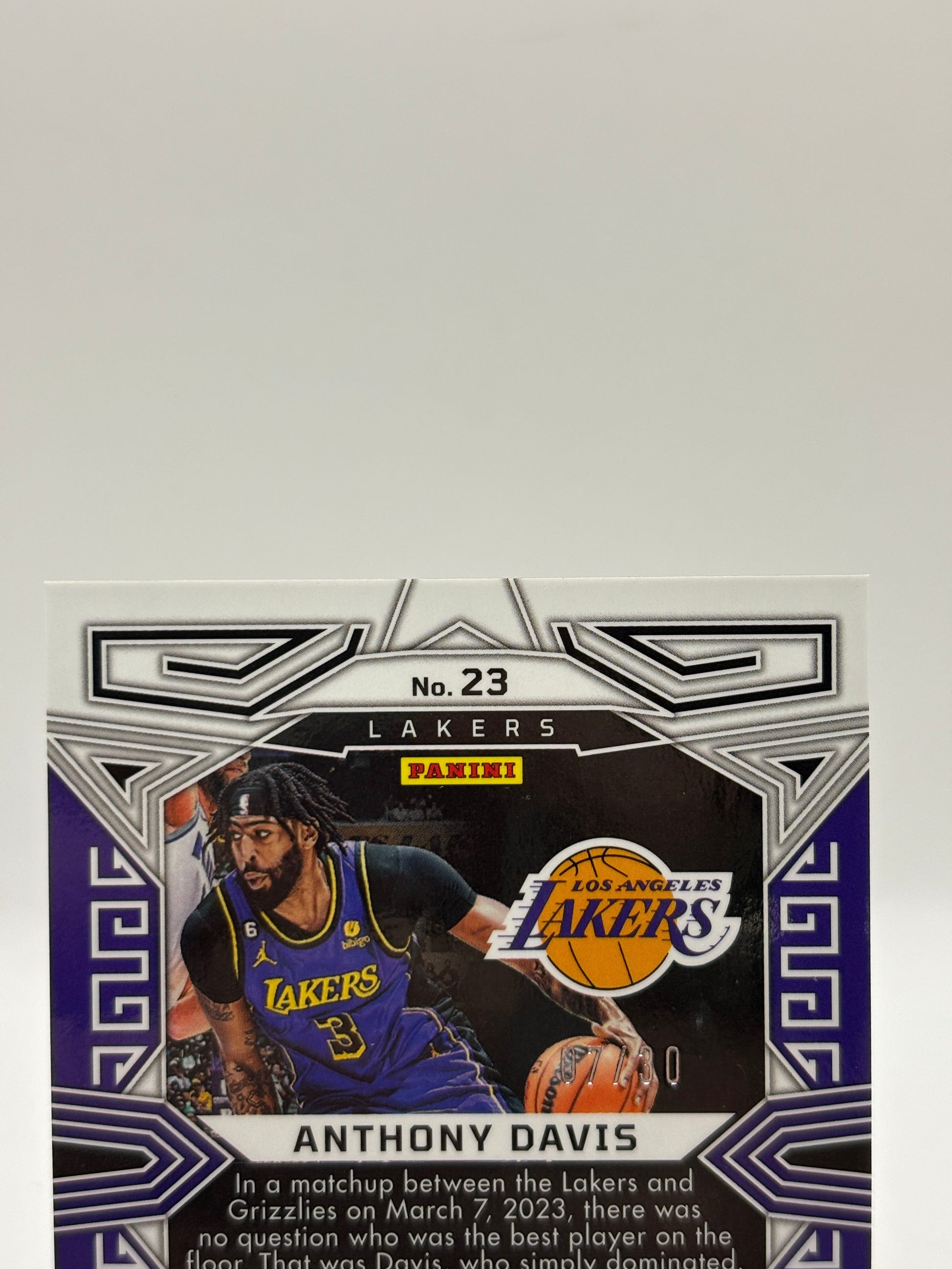 2022-23 Panini Obsidian Electric Etch Blue /30 Anthony Davis #23, photo 3 image 3