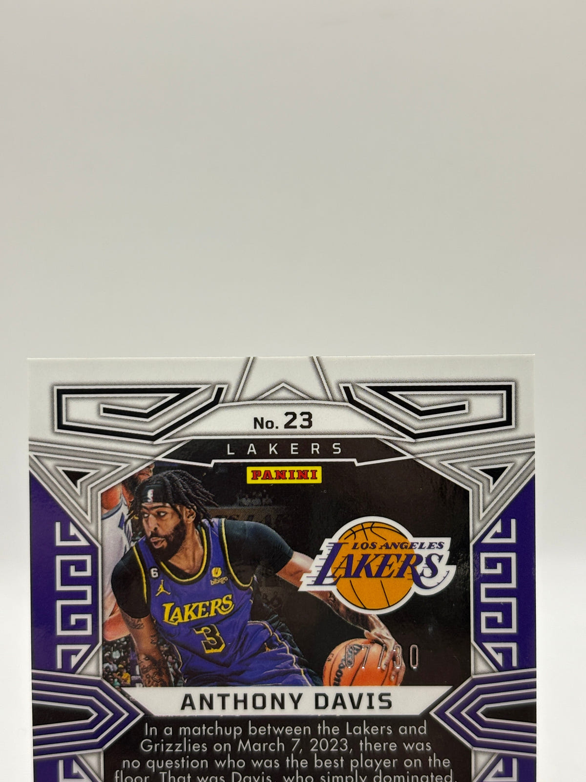 2022-23 Panini Obsidian Electric Etch Blue /30 Anthony Davis #23, photo 7 image 7