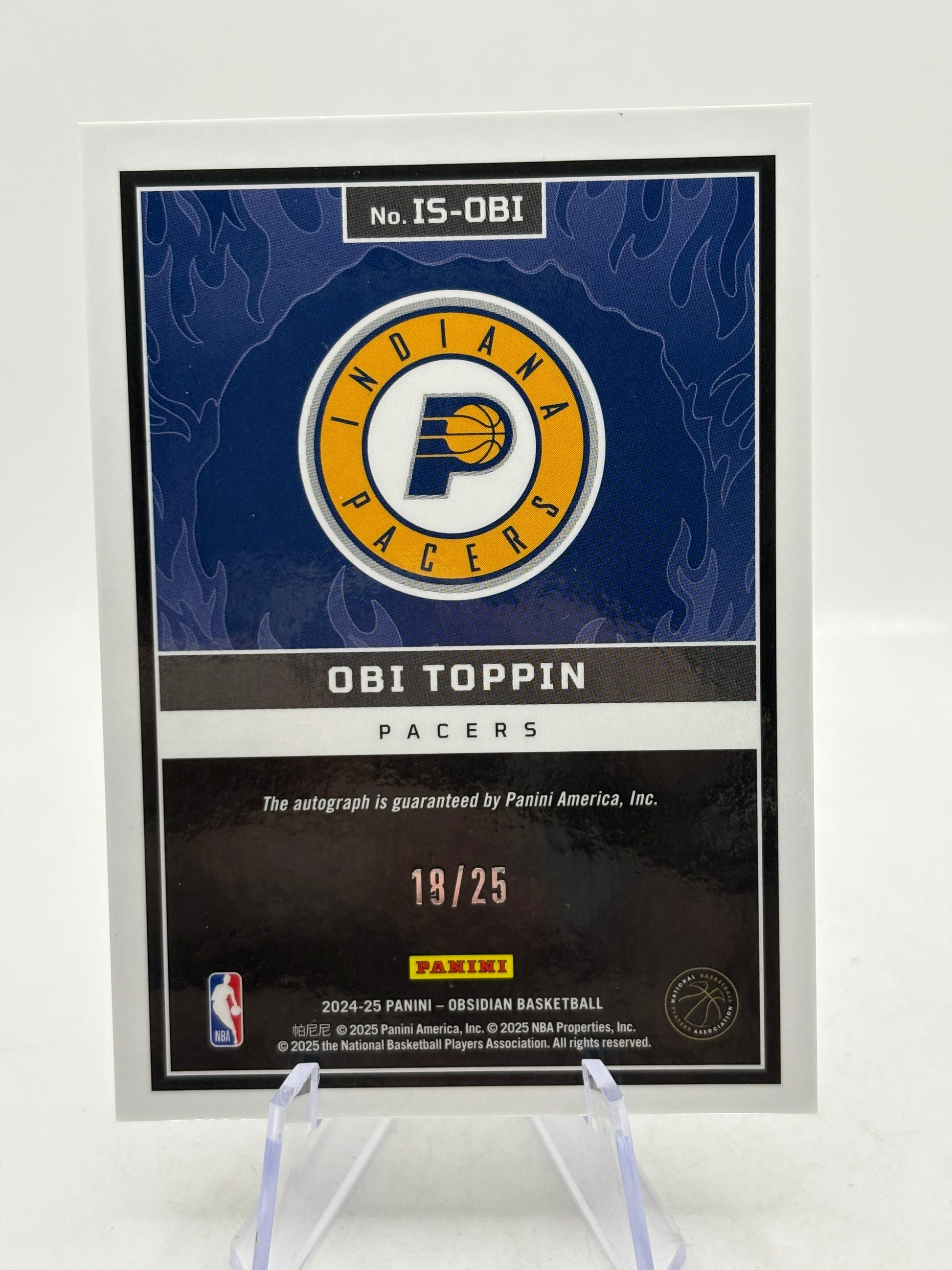 2024-25 Obsidian OBI TOPPIN Ignited Signatures Auto /25 FRENLY BRICKS - Open 7 Days image 2
