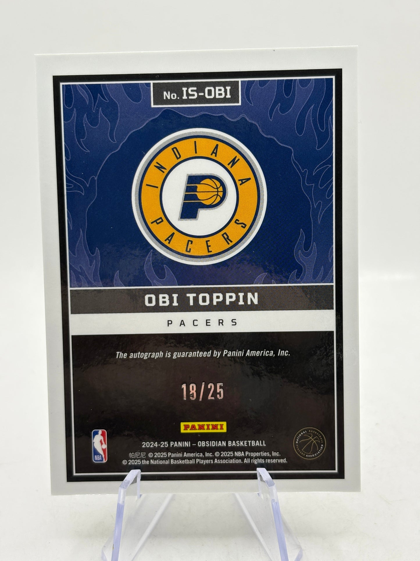 2024-25 Obsidian OBI TOPPIN Ignited Signatures Auto /25 FRENLY BRICKS - Open 7 Days