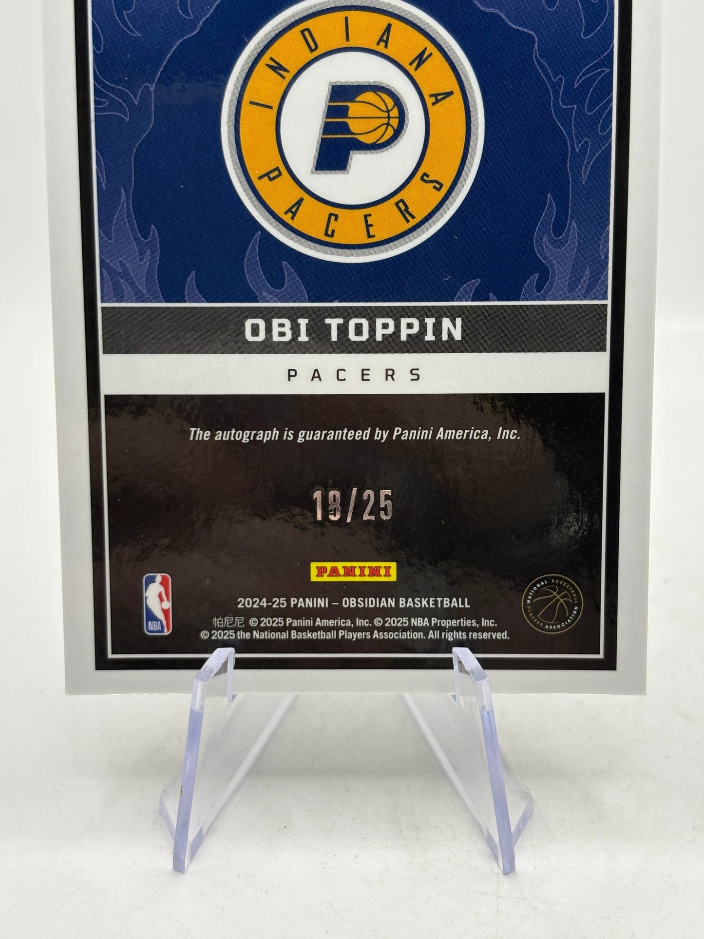 2024-25 Obsidian OBI TOPPIN Ignited Signatures Auto /25 FRENLY BRICKS - Open 7 Days