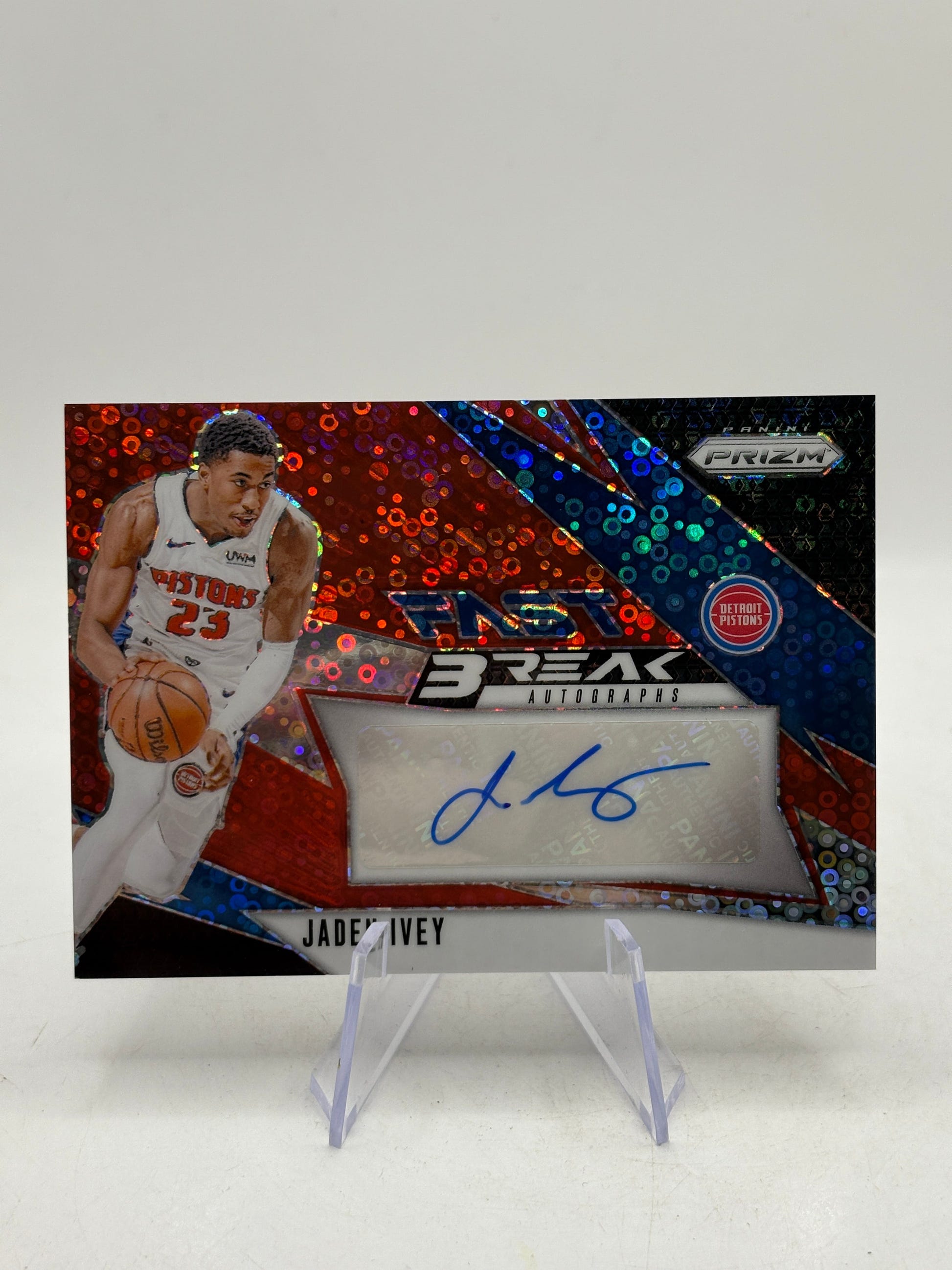 Jaden Ivey 2024-25 Prizm Fast Break Red Auto /99 Detroit FRENLY BRICKS - Open 7 Days image 1