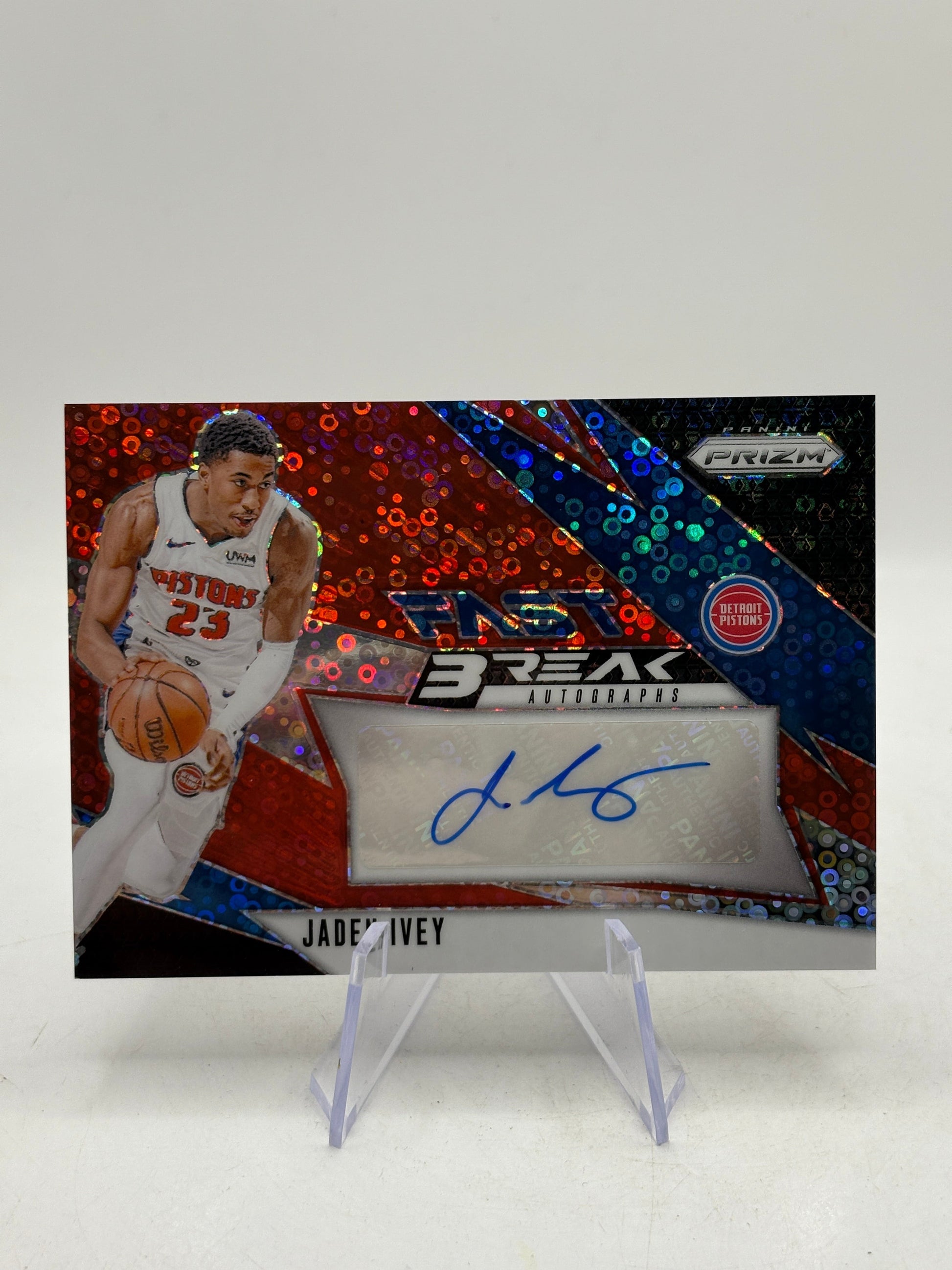Jaden Ivey 2024-25 Prizm Fast Break Red Auto /99 Detroit FRENLY BRICKS - Open 7 Days