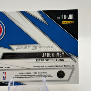 Jaden Ivey 2024-25 Prizm Fast Break Red Auto /99 Detroit FRENLY BRICKS - Open 7 Days