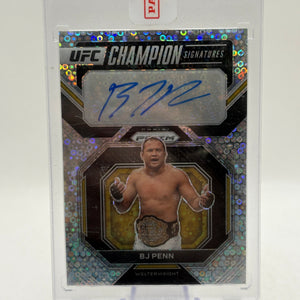 2023 Panini Prizm UFC B.J. Penn Disco Champion Autograph No.CS-BJP