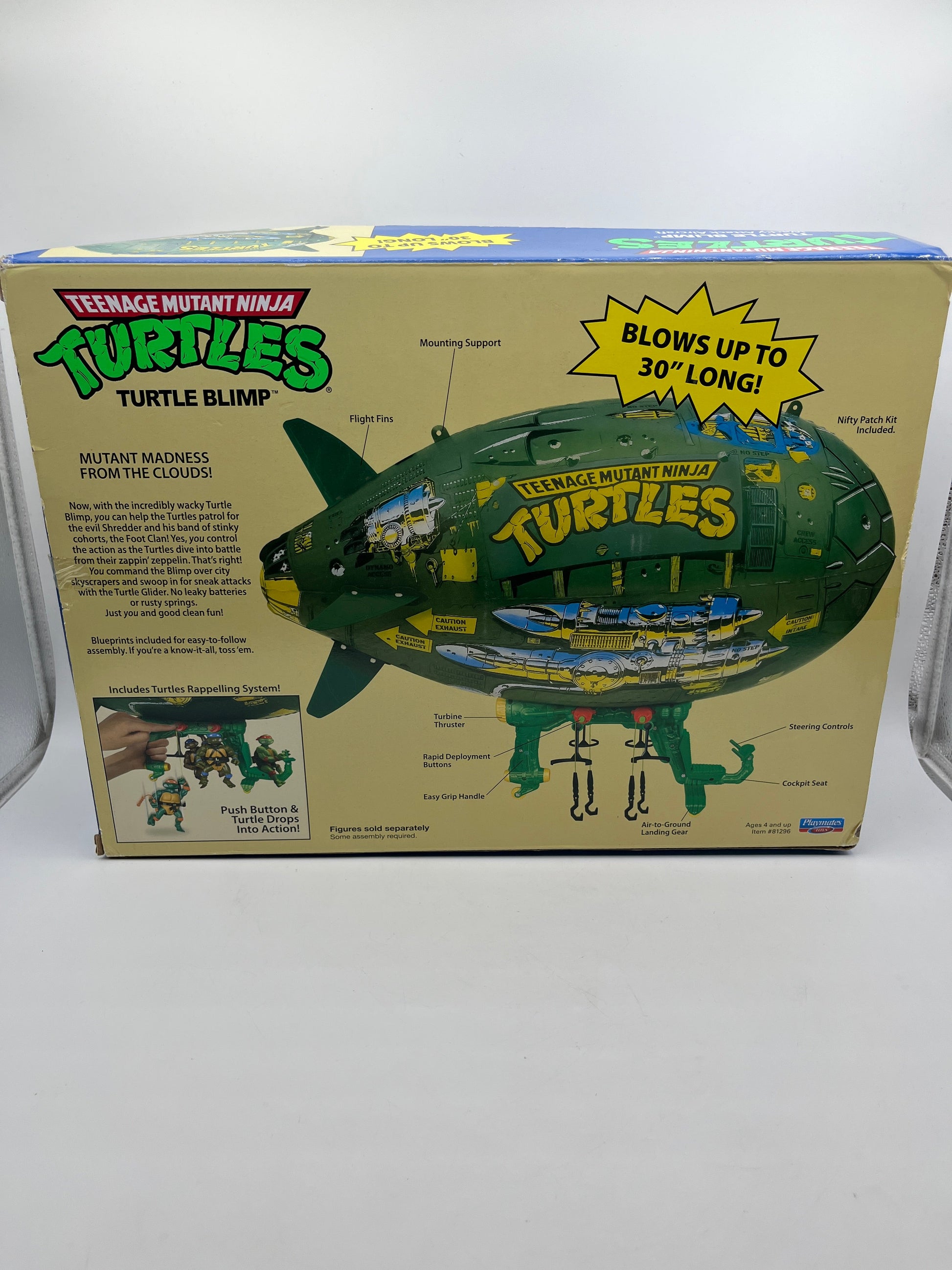 TMNT Retro Reissue 2021 “Turtle Blimp” Teenage Mutant Ninja Turtles Playmates FRENLY BRICKS - Open 7 Days