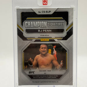 2023 Panini Prizm UFC B.J. Penn Disco Champion Autograph No.CS-BJP