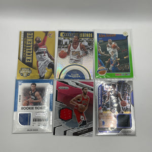 NBA Patch & Numbered card lot 6 players (lot#15) FRENLY BRICKS - Open 7 Days