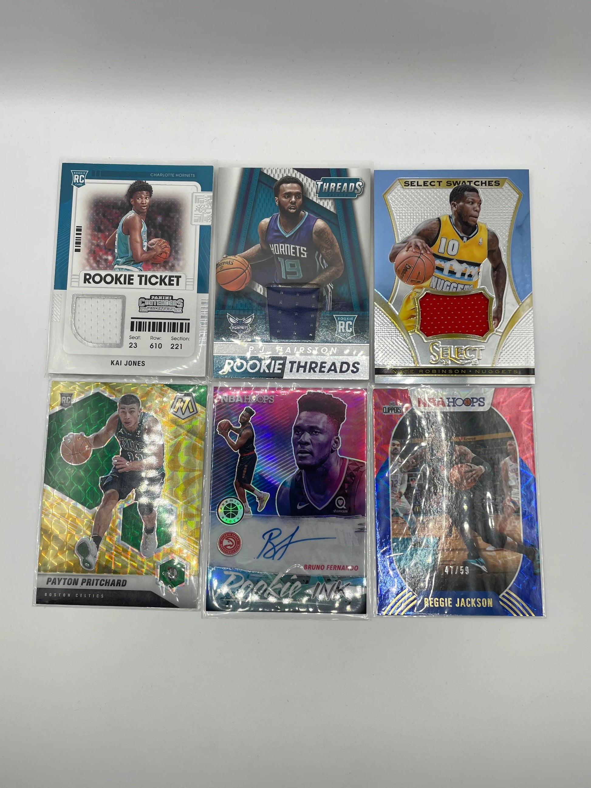 NBA Patch & Numbered card lot 6 players (lot#16) FRENLY BRICKS - Open 7 Days