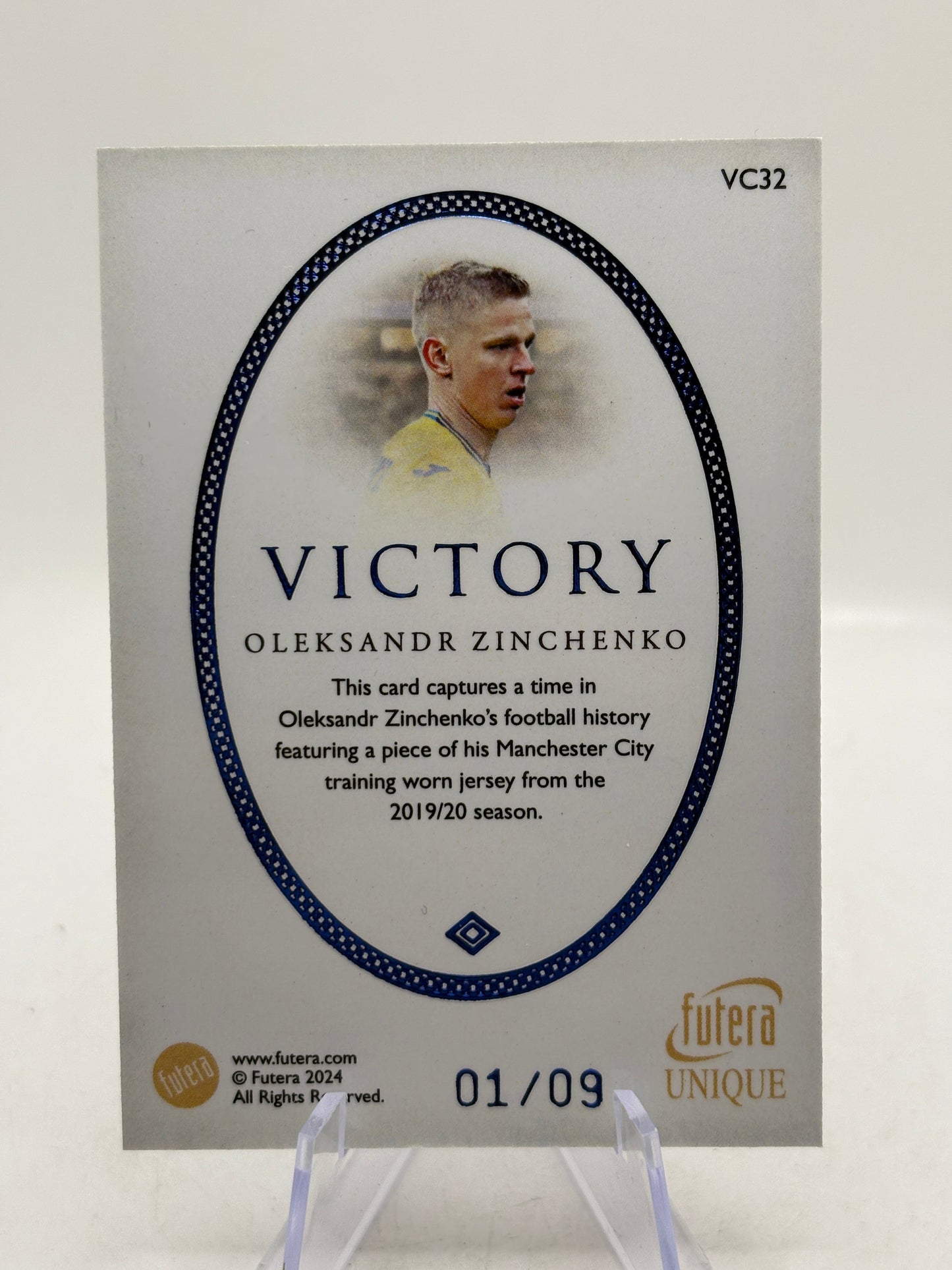 2024 Futera Unique #VC32 Oleksandr Zinchenko Victory Patch 01/09 FRENLY BRICKS - Open 7 Days