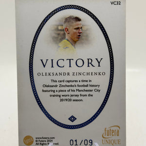 2024 Futera Unique #VC32 Oleksandr Zinchenko Victory Patch 01/09 FRENLY BRICKS - Open 7 Days