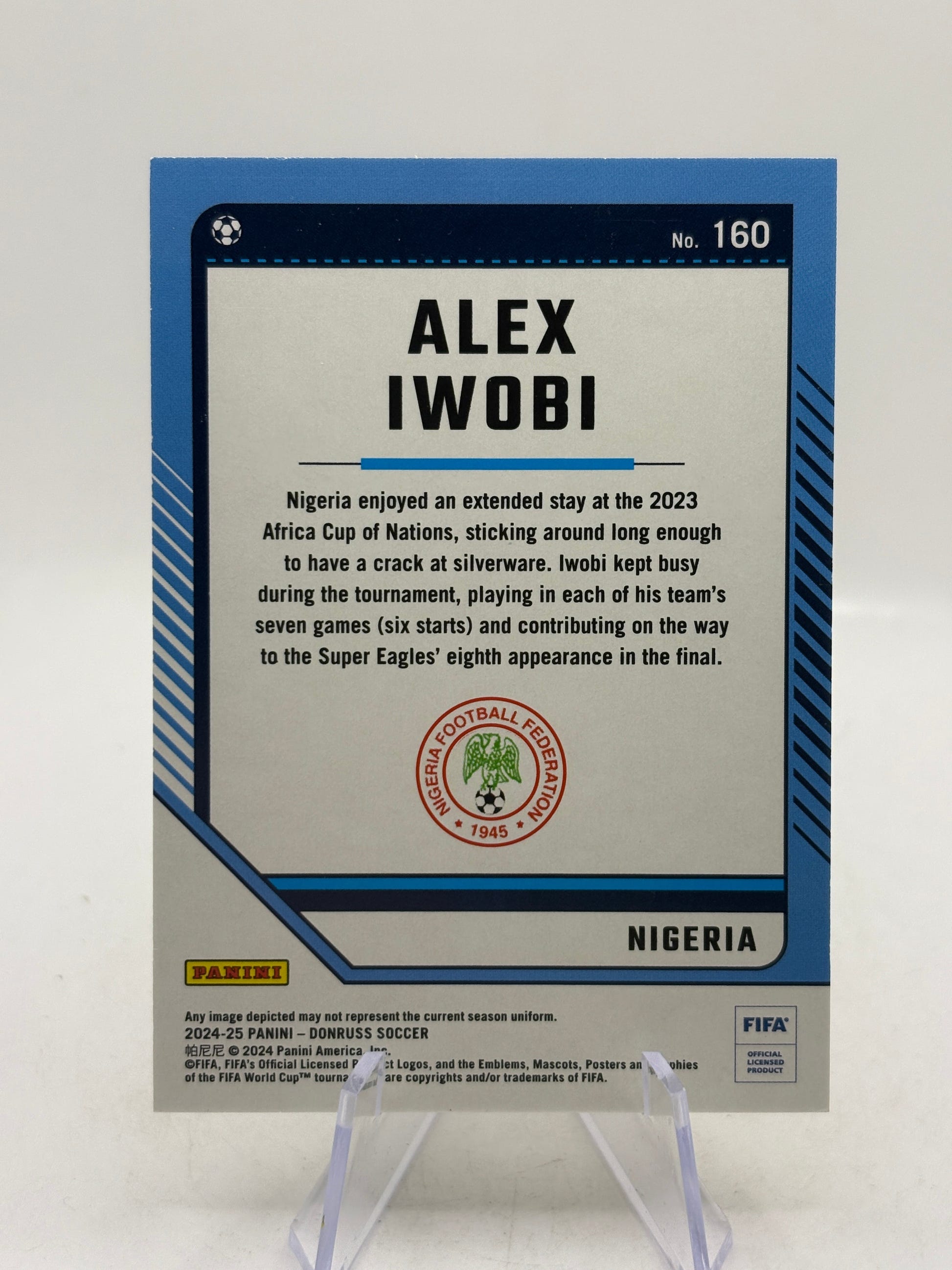 Alex Iwobi 2024-25 Panini Donruss Soccer Gold 10/10 #160 Nigeria FRENLY BRICKS - Open 7 Days image 2
