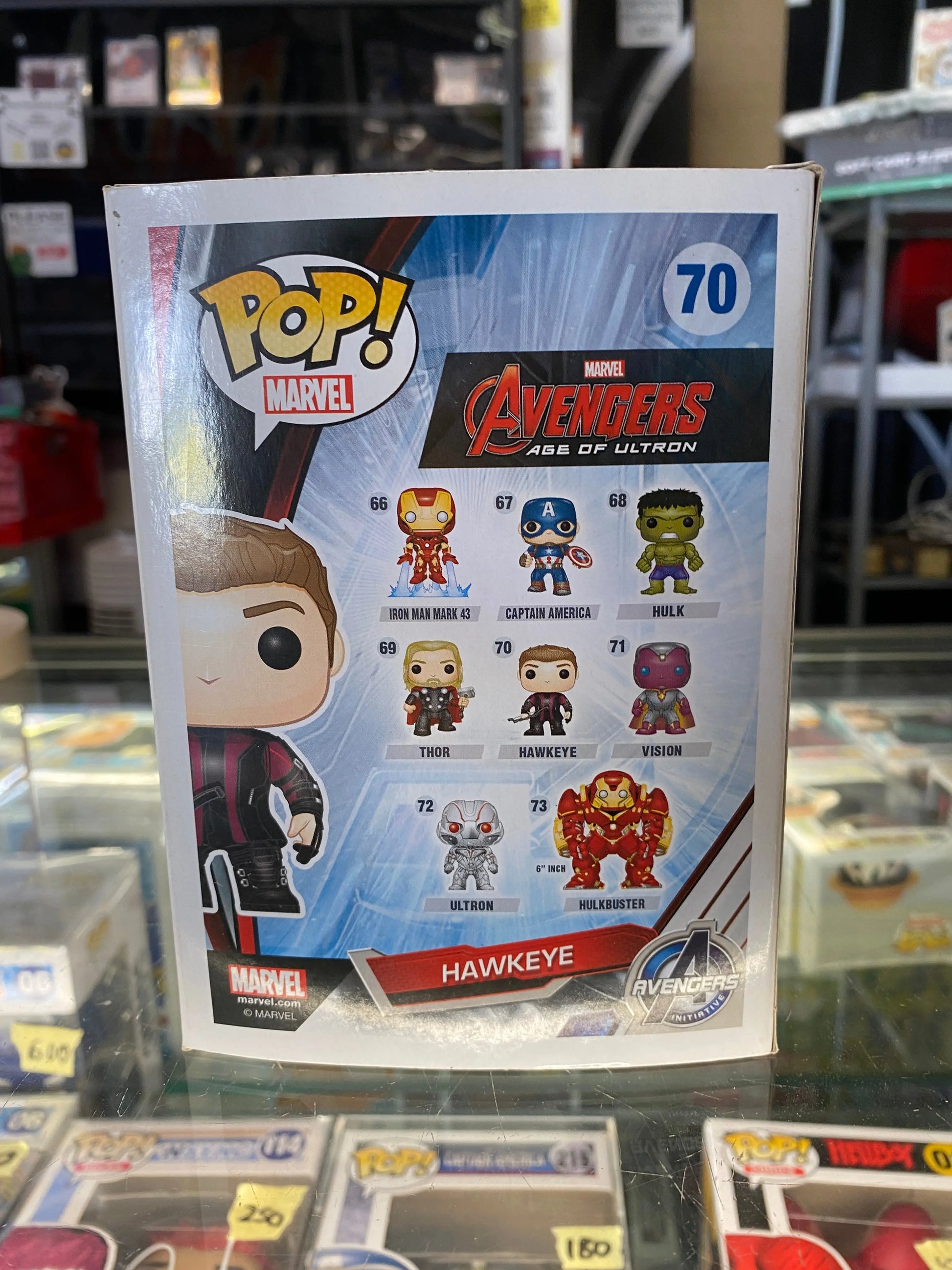 Funko POP ! Marvel avengers age of ultron #70  Hawkeye FRENLY BRICKS - Open 7 Days