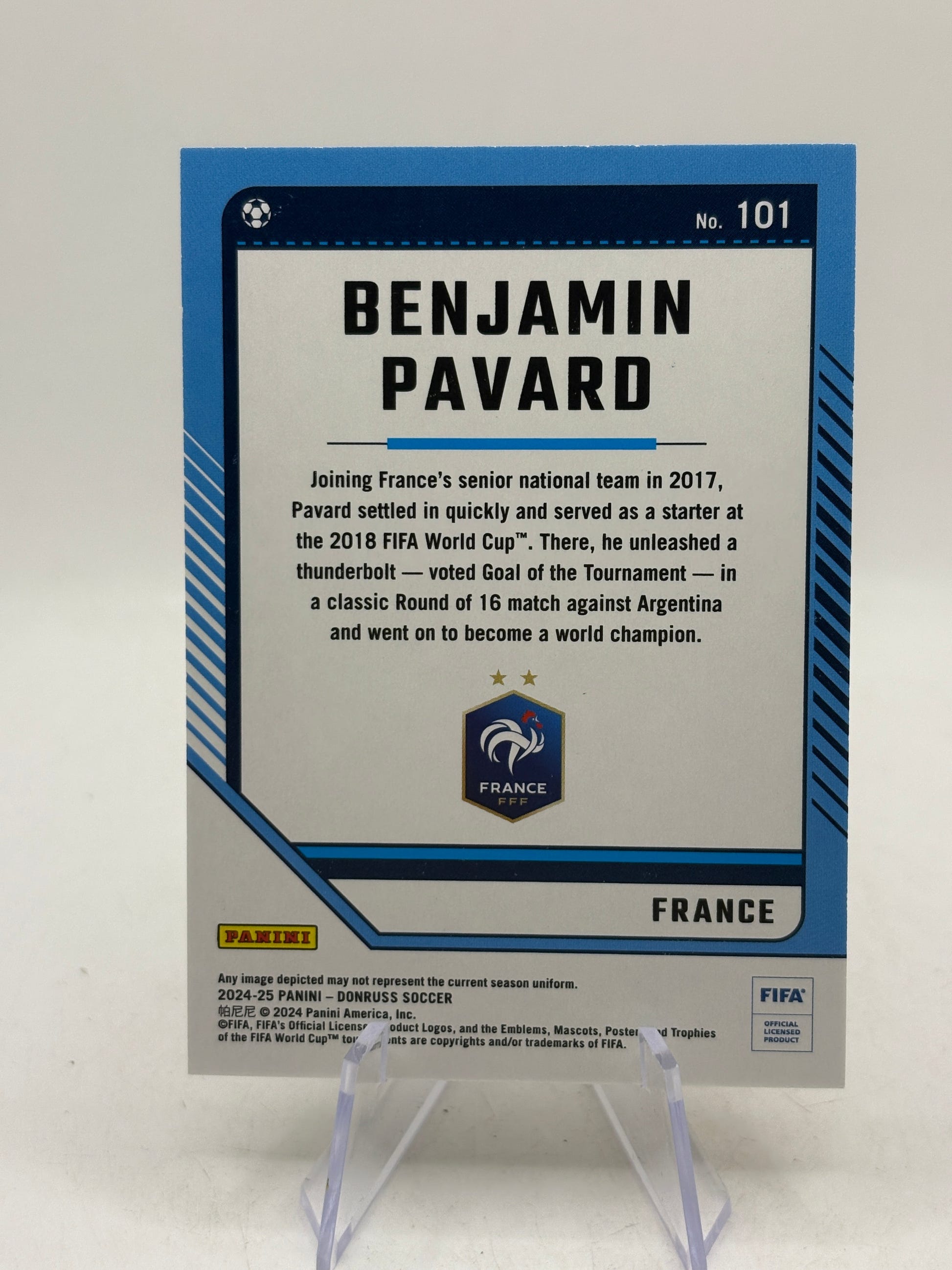 2024-25 Panini Donruss Fifa - Benjamin Pavard #101 Gold /10 France World Cup FRENLY BRICKS - Open 7 Days image 6