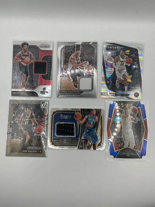NBA Patch & Numbered card lot 6 players (lot#17) FRENLY BRICKS - Open 7 Days