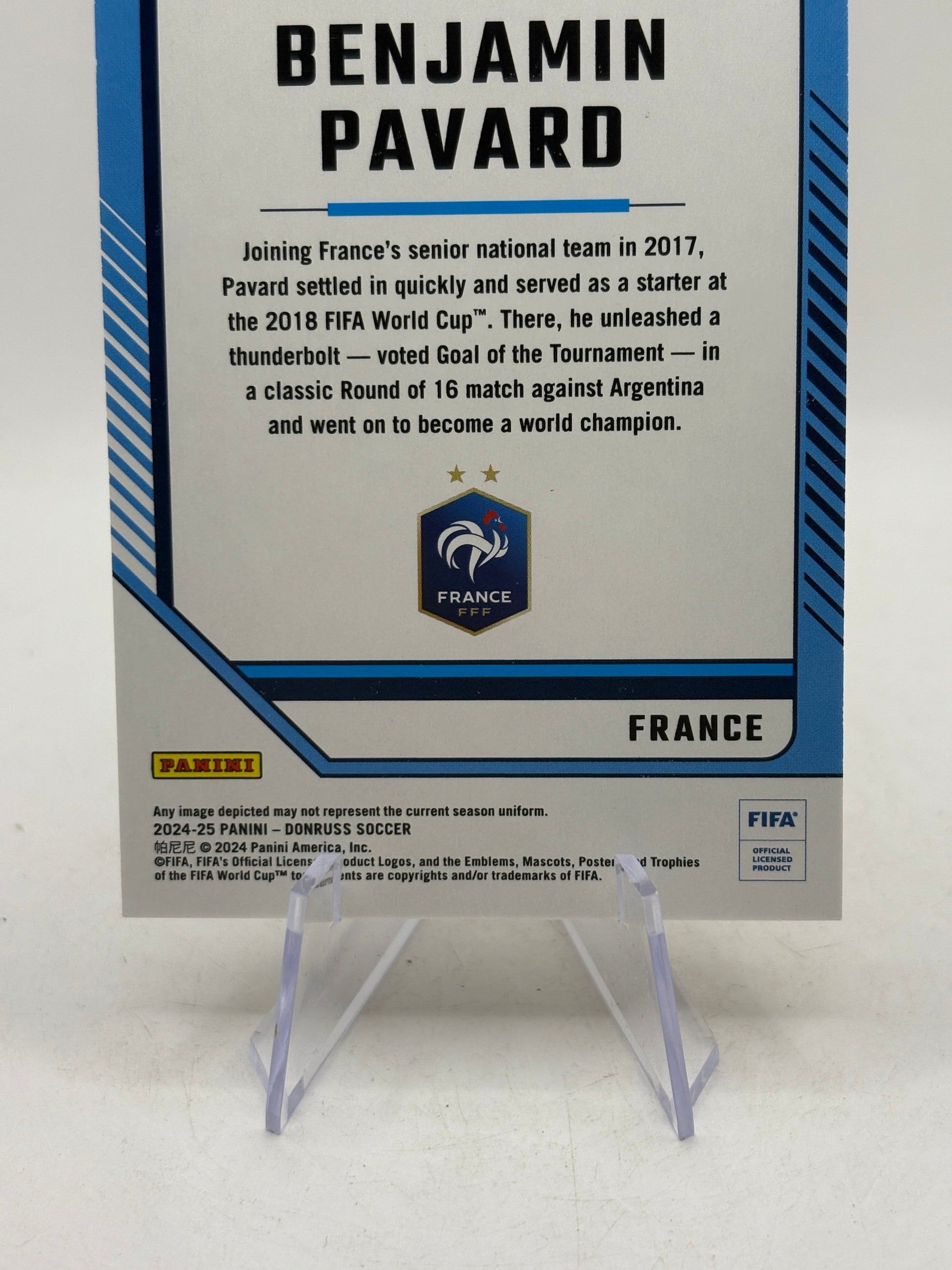 2024-25 Panini Donruss Fifa - Benjamin Pavard #101 Gold /10 France World Cup FRENLY BRICKS - Open 7 Days