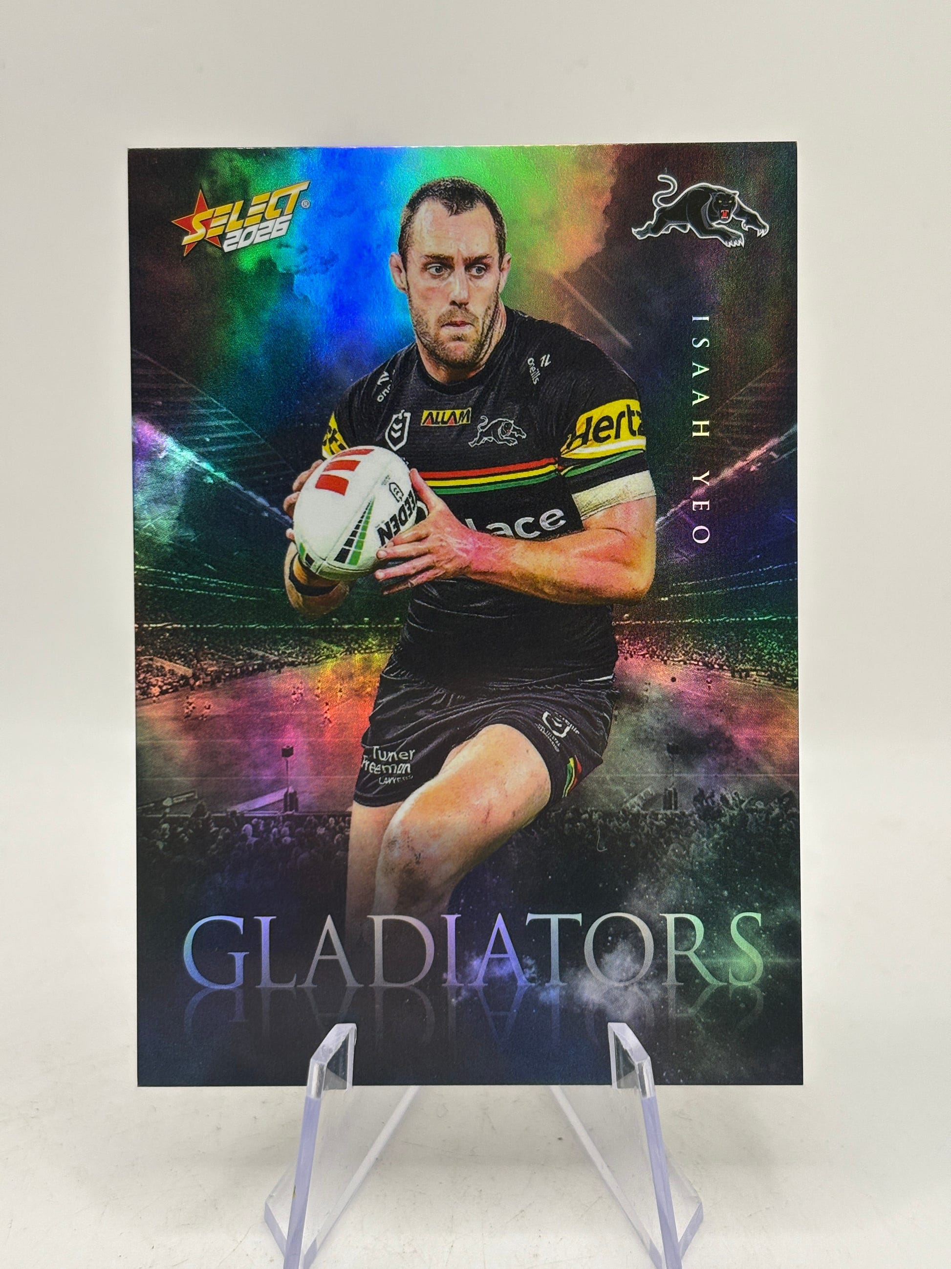 2026 NRL League Heroes Gladiators - G108 Isaah Yeo /599 Insert Card Panthers FRENLY BRICKS - Open 7 Days image 1