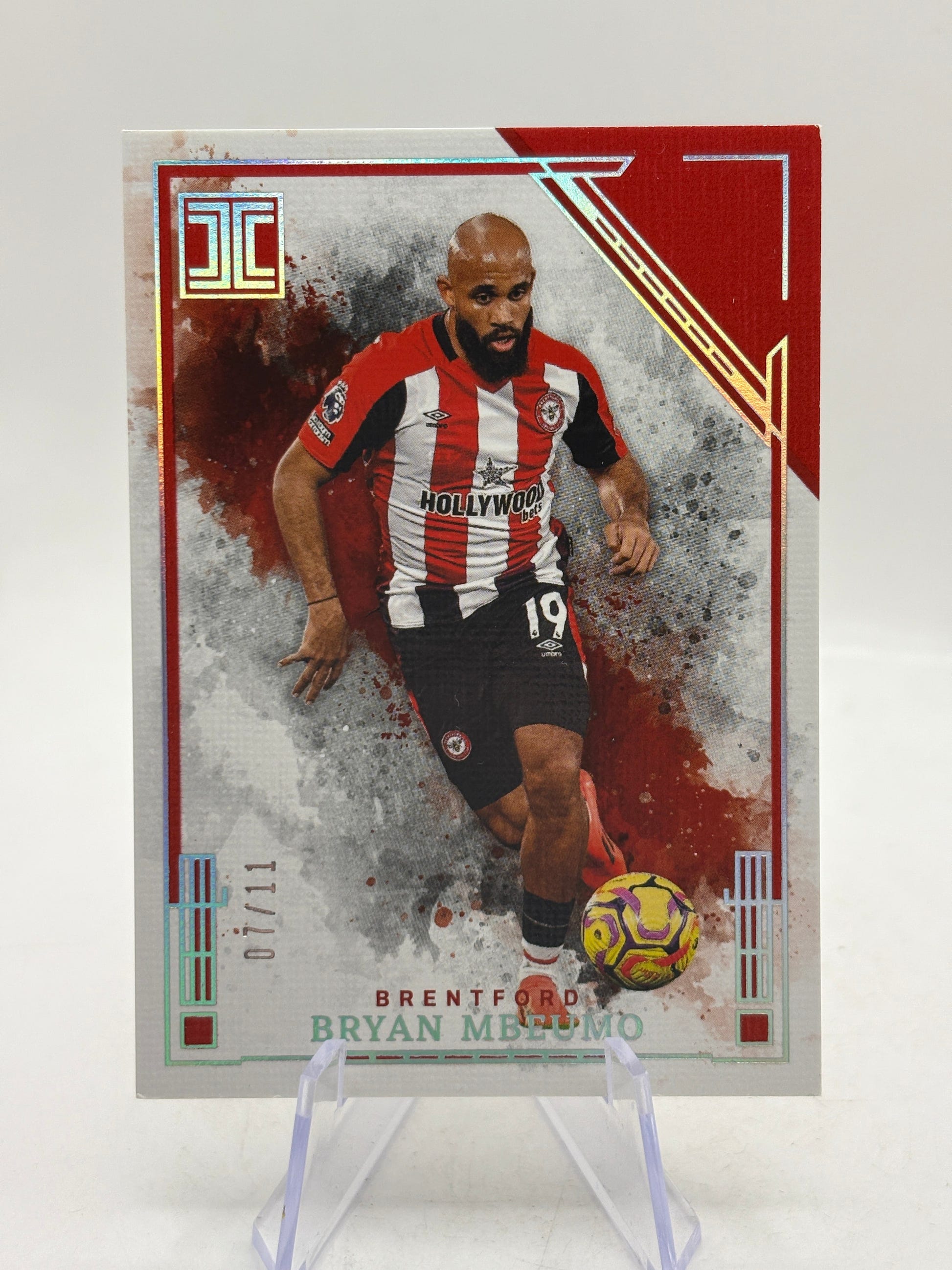 2024-25 Panini Impeccable Premier League Bryan Mbeumo Ruby and Silver #/11 FRENLY BRICKS - Open 7 Days image 1
