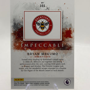 2024-25 Panini Impeccable Premier League Bryan Mbeumo Ruby and Silver #/11 FRENLY BRICKS - Open 7 Days