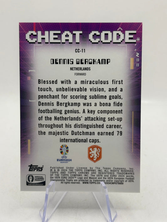 2023-24 Topps Chrome UEFA Euro Dennis Bergkamp Cheat Code Gold Refractor #/50 FRENLY BRICKS - Open 7 Days