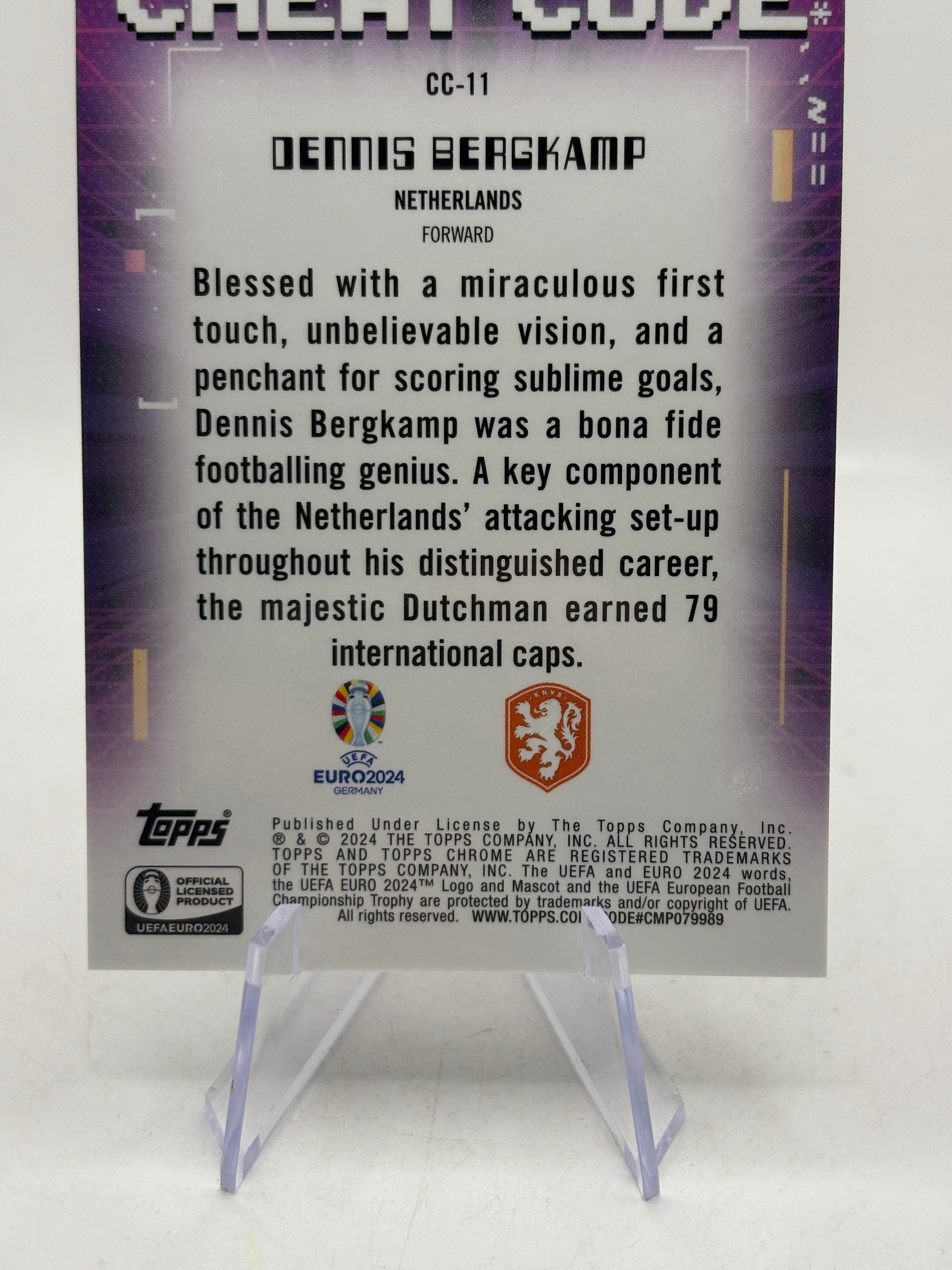 2023-24 Topps Chrome UEFA Euro Dennis Bergkamp Cheat Code Gold Refractor #/50 FRENLY BRICKS - Open 7 Days