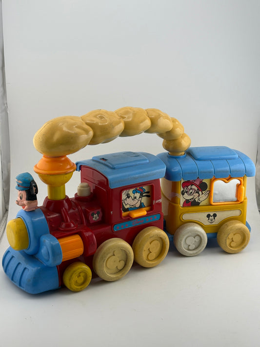 Vintage Walt Disney Plastic Baby Toddler Train Mickey Mouse RARE Learning Toy FRENLY BRICKS - Open 7 Days